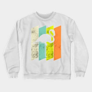 Silueta de flamenco dobre fondo de color grounge Crewneck Sweatshirt